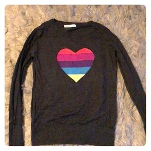 Rainbow heart sweater